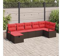 vidaXL Bankstel 4 st poly rattan