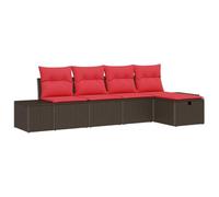 vidaXL Set di divani 4 pz polyrattan | Un design modulare che ti permette di configurare le disposizioni a tuo piacimento, Materiali resistenti ai raggi UV,