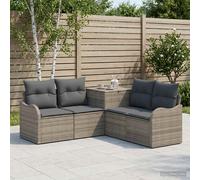 vidaXL Set di divani 5 pz Grigio e Grigio Scuro 177,5 x 177,5 x 85 cm