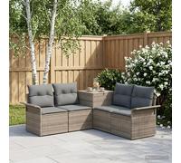 vidaXL Set di divani 5 pz Grigio e Grigio Scuro 187,5 x 187,5 x 85 cm