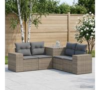 vidaXL Set di divani 5 pz Grigio e Grigio Scuro 200 x 200 x 85 cm