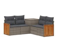 vidaXL Set di divani 5 pz Grigio e Grigio Scuro