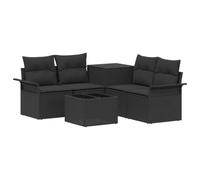 Set di divani 6 pcs 4-Numero di posti Nero