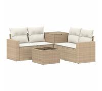 vidaXL Set di divani 6 pz Beige e Bianco Crema