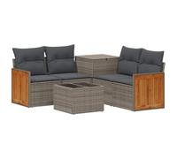 vidaXL Set di divani 6 pz Grigio e Grigio Scuro