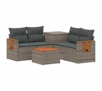vidaXL Set di divani 6 pz Grigio e Grigio Scuro
