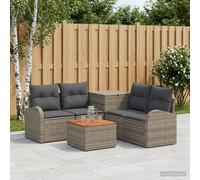 vidaXL Set di divani 6 pz Grigio e Grigio Scuro
