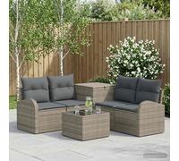 vidaXL Set di divani 6 pz Grigio e Grigio Scuro