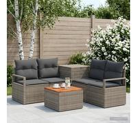 vidaXL Set di divani 6 pz Grigio e Grigio Scuro 55 x 55 x 37 cm