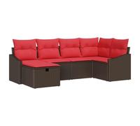 vidaXL Set di divani 6 pz Marrone polyrattan | Design modulare che si adatta al tuo spazio, Con cuscini morbidi e removibili