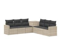 vidaXL Set di divani 7 pcs Grigio chiaro e grigio scuro, Set Giardino Moderno, Divano Esterno, Mobili in Rattan Resistenti, Design Modulare per Relax e Divertimento