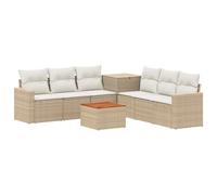 vidaXL Set di divani 8 pz Beige e Bianco Crema