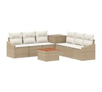 vidaXL Set di divani 8 pz Beige e Bianco Crema