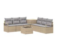 vidaXL Set di divani 8 pz Beige e Grigio Chiaro