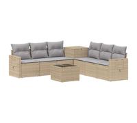 vidaXL Set di divani 8 pz Beige e Grigio Chiaro