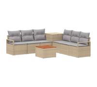 vidaXL Set di divani 8 pz Beige e Grigio Chiaro