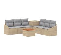 vidaXL Set di divani 8 pz Beige e Grigio Chiaro