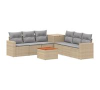vidaXL Set di divani 8 pz Beige e Grigio Chiaro