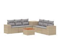 vidaXL Set di divani 8 pz Beige e Grigio Chiaro