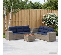 vidaXL Set di divani 8 pz Grigio e Blu Navy 55 x 55 x 37 cm