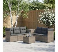 vidaXL Set di divani 8 pz Grigio e Grigio Scuro