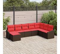vidaXL Set di divani 8 pz Marrone polyrattan | Layout modulare che si adatta a qualsiasi spazio