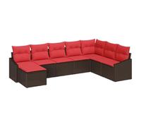 vidaXL Set di divani 8 pz Marrone polyrattan | Layout modulare che si adatta a qualsiasi spazio