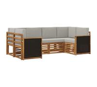 vidaXL Set di divani ad angolo con cuscino, 5 pezzi, moderno, mobili da giardino confortevoli, sedute durevoli, set da terrazza