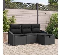 vidaXL Set di divani 4 pz polyrattan