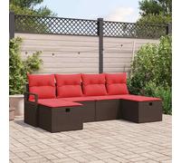 vidaXL Set di divani 5 pz polyrattan