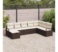 vidaXL Set di divani con cuscino 5 pcs polyrattan