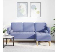 vidaXL Set di divani Blu Jeans 173 x 131 x 67 cm Poliestere, Divano Modulare alla Moda, Seduta Resistente e Comoda, Design Moderno, Arredo Versatile per Interni