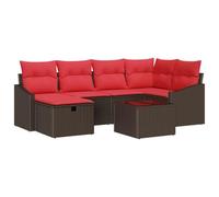 vidaXL Set di divani con cuscino con archiviazione Marrone polyrattan | Design modulare che si adatta alla grande al tuo spazio, Include cuscini morbidi e rimovibili