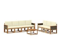 vidaXL Set di divani da esterni con cuscino da 7 pezzi, set di mobili da giardino, divano moderno, angolo per rilassarsi, comode sedute in terrazza