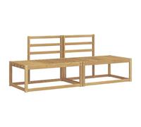 vidaXL Set di divani da esterno 2 pcs Bianco 182,5 x 63 x 73 cm, Divano moderno da esterno, resistente per patio, set lounge da giardino per giardini, aree vicino piscina e verande