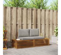 vidaXL Set di divani da esterno 2 Pezzo Grigio Naturale e Chiaro