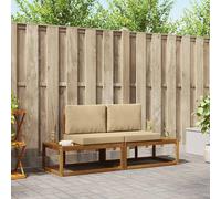 vidaXL Set di divani da esterno 2 pz Naturale