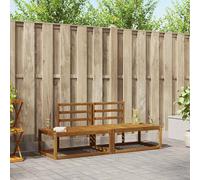 vidaXL Set di divani da esterno 2 pz Naturale Legno di Acacia Massello