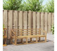 vidaXL Set di divani da esterno 3 pcs Bianco 185,5 x 63 x 73 cm, Divano da esterno, lounge moderna per giardino, set sezionale per relax in patio, collezione stilosa