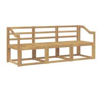 vidaXL Set di divani da esterno 3 pcs Bianco 185,5 x 63 x 73 cm, Divano da esterno, lounge moderna per giardino, set sezionale per relax in patio, collezione stilosa