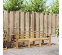 vidaXL Set di divani da esterno 3 pcs Bianco 189,5 x 63 x 73 cm
