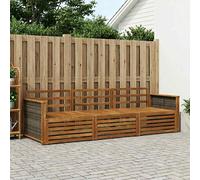 vidaXL Set di divani da esterno 3 pcs Naturale, Divano Sezionale Moderno da Giardino, Mobili Resistenti per Patio, Lounge per Esterni, Set per Vivere