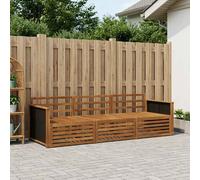 vidaXL Set di divani da esterno 3 pcs Naturale, Divano Sezionale Moderno per Esterni, Comfort in Giardino, Arredamento per Terrazza e Patio