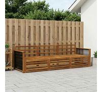 vidaXL Set di divani da esterno 3 pcs Naturale, Divano Sezionale Moderno per Esterni, Comfort in Giardino, Arredamento per Terrazza e Patio