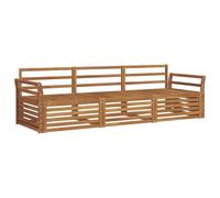 vidaXL Set di divani da esterno 3 pcs Naturale, Divano Sezionale Moderno da Giardino, Mobili Resistenti per Patio, Lounge per Esterni, Set per Vivere
