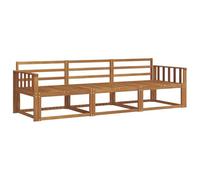 vidaXL Set di divani da esterno 3 pcs Naturale, Set di divani per esterni in legno di acacia, lounge giardino moderno, sezione patio flessibile, mobili resistenti alle intemperie, posti a sedere a bo