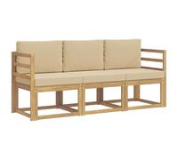 vidaXL Set di divani da esterno 3 pezzi, divano da esterno, lounge moderno per giardino, mobili sezionali per patio, set comodo ed elegante
