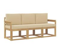 vidaXL Set di divani da esterno 3 pezzi, divano da esterno, lounge moderno per giardino, mobili sezionali per patio, set comodo ed elegante
