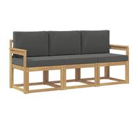 vidaXL Set di divani da esterno 3 pezzi, divano da esterno, lounge moderno per giardino, mobili sezionali per patio, set comodo ed elegante