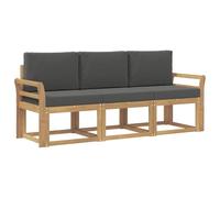 vidaXL Set di divani da esterno 3 pezzi, divano esterno, soggiorno moderno, mobili componibili per terrazza, comfort con stile